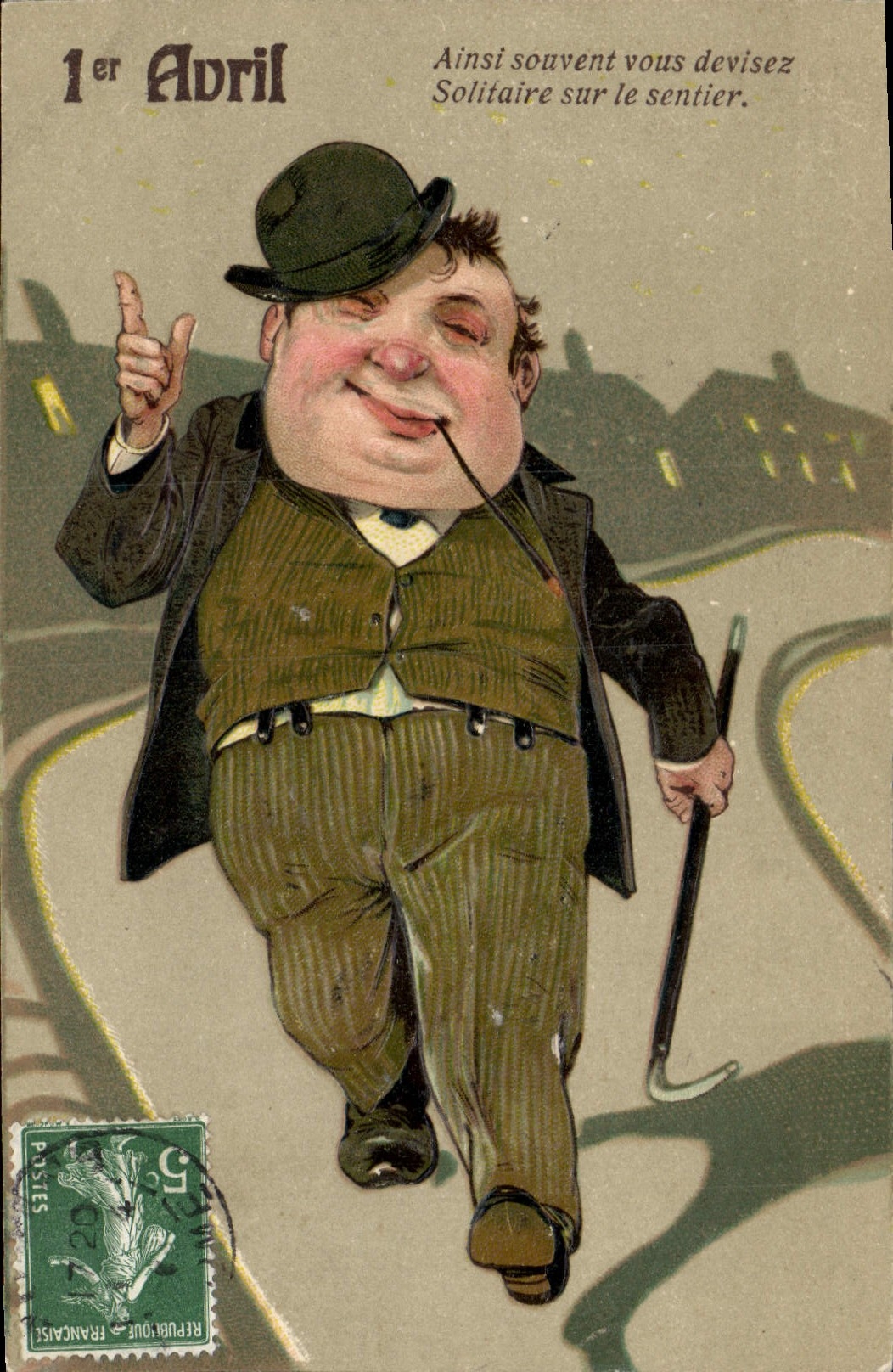 CPA Fantaisie Homme 1er Avril