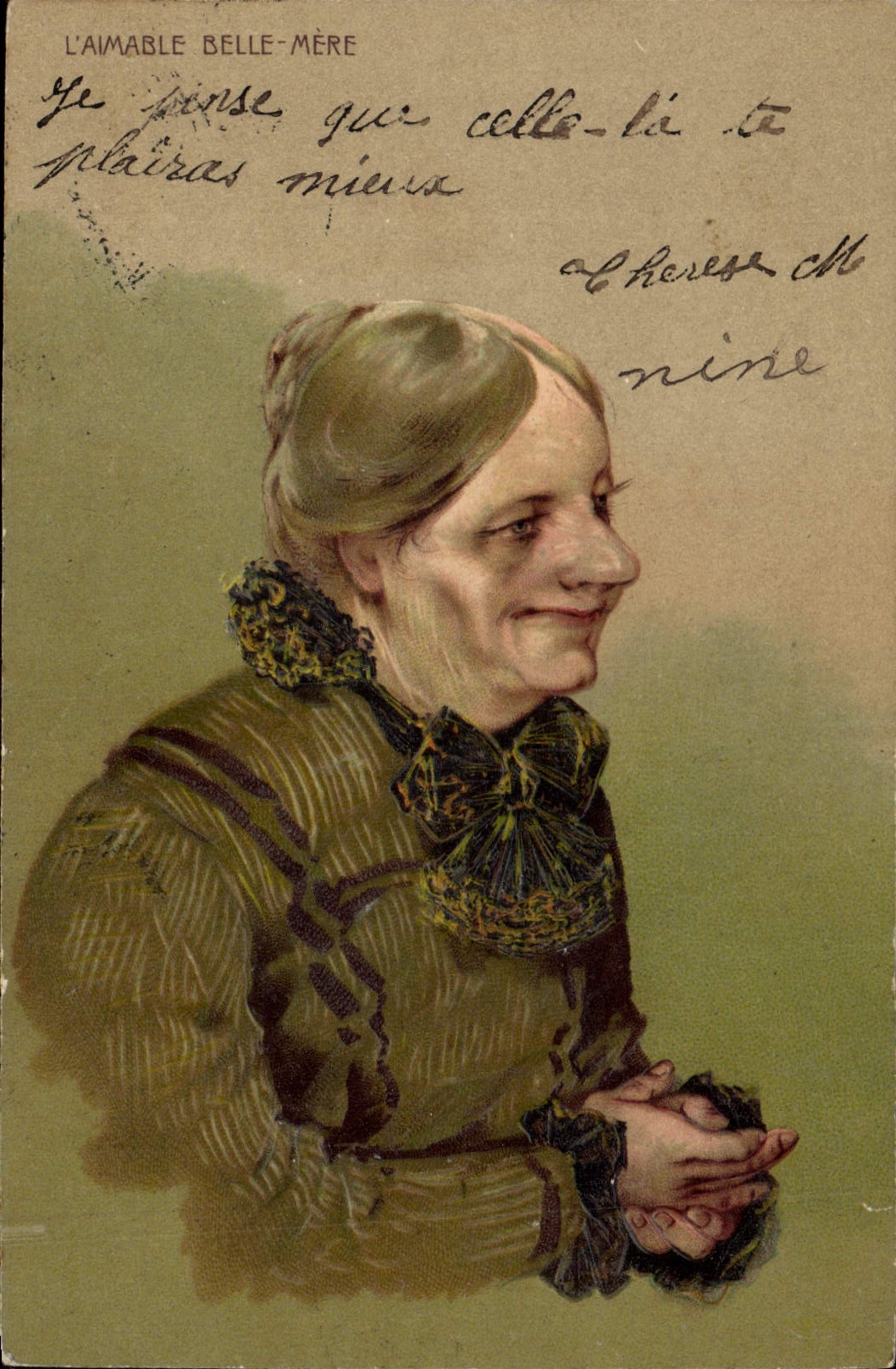 CPA Fantaisie Femme (en relief)