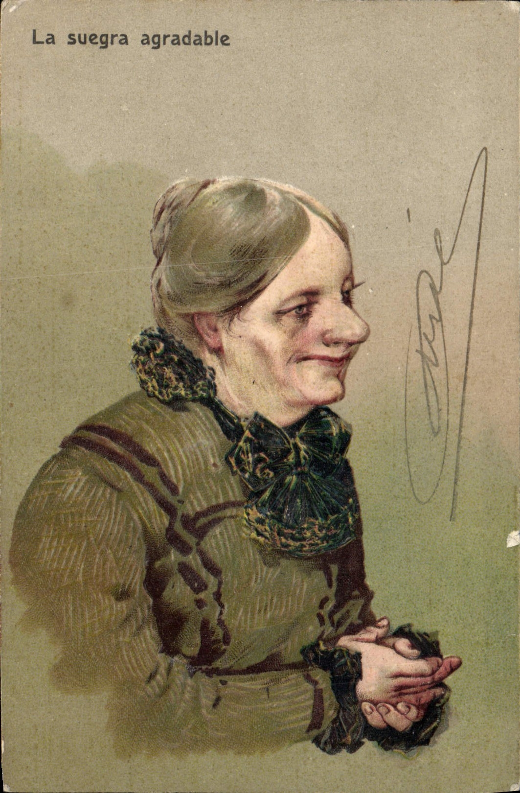 CPA Fantaisie Femme (en relief)