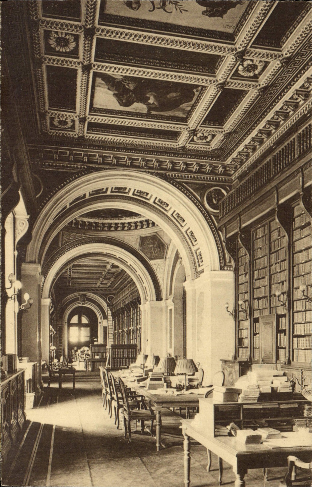 CPA Bibliotheque Palais du Senat Paris