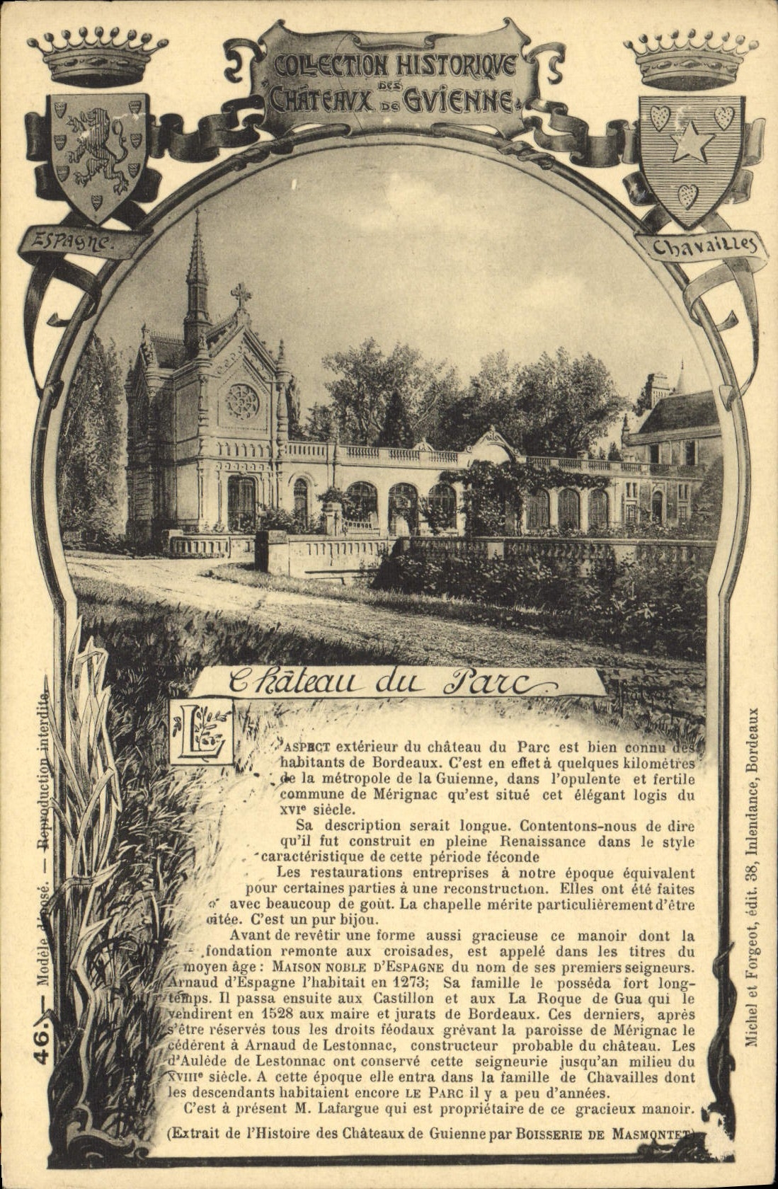 CPA Chateau du parc Chavailles 
