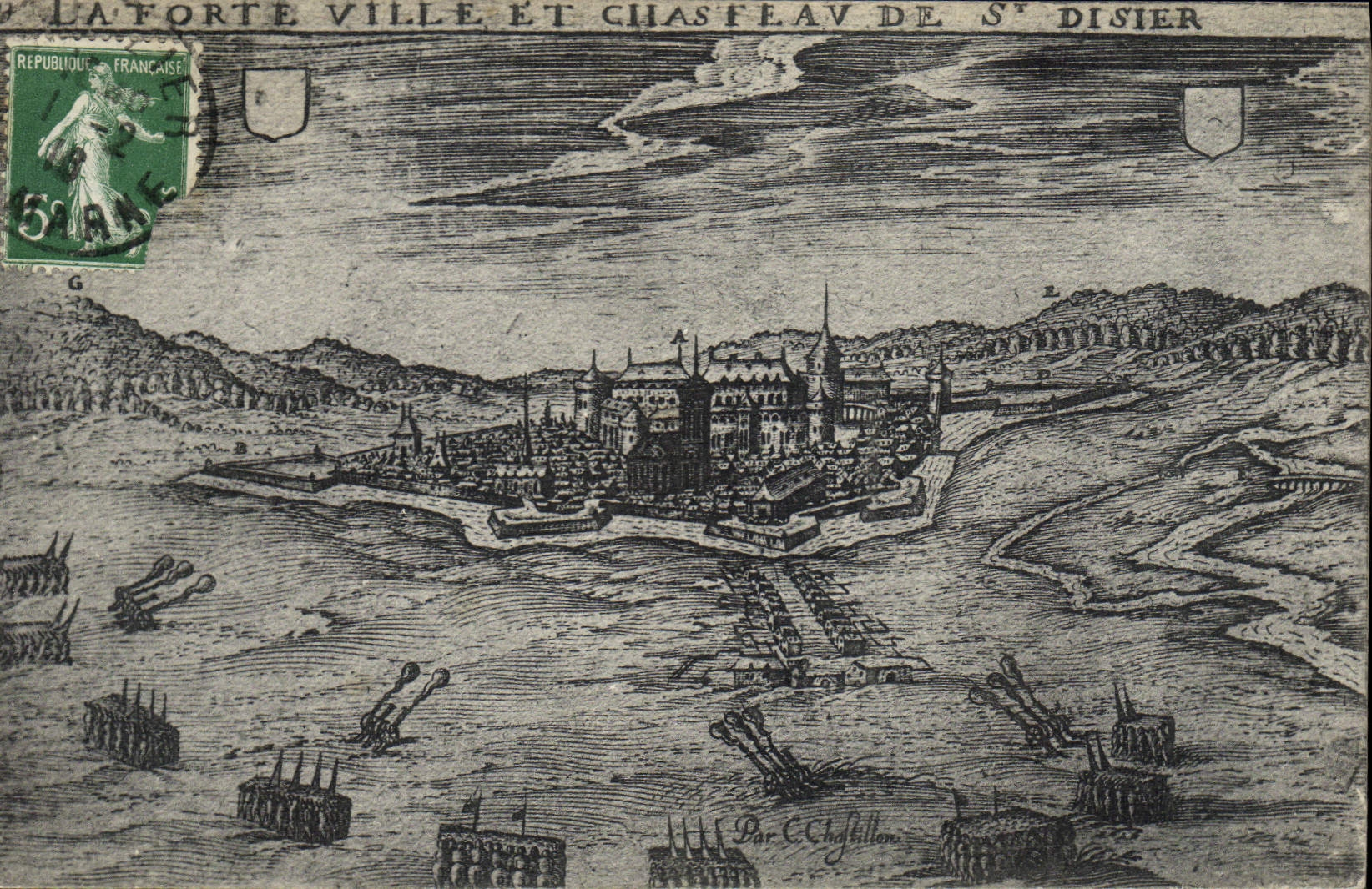 Vintage Postcard the strong city and the castle of Saitn Dizier