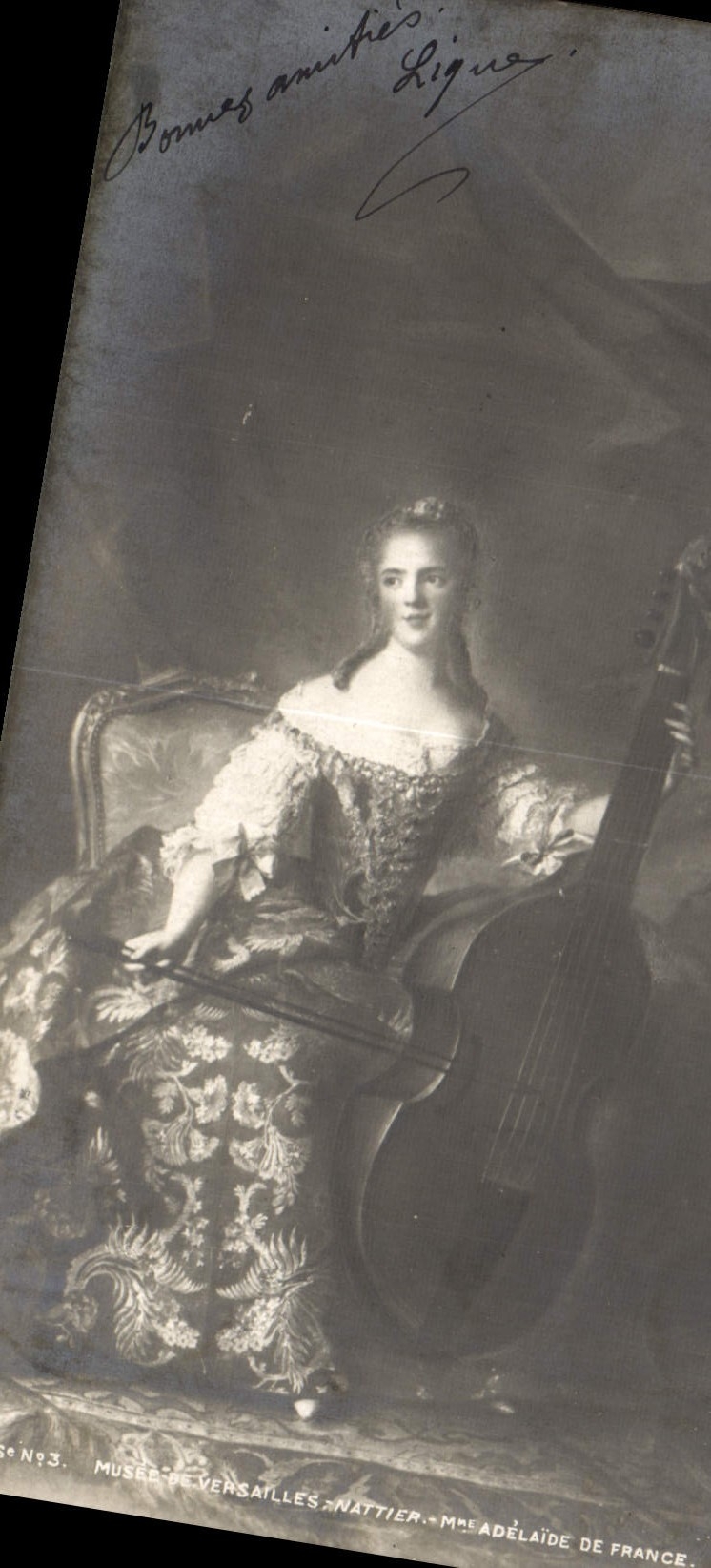 CPA Contrebasse Musee de Versailles Nattier Mme Adelaide de France