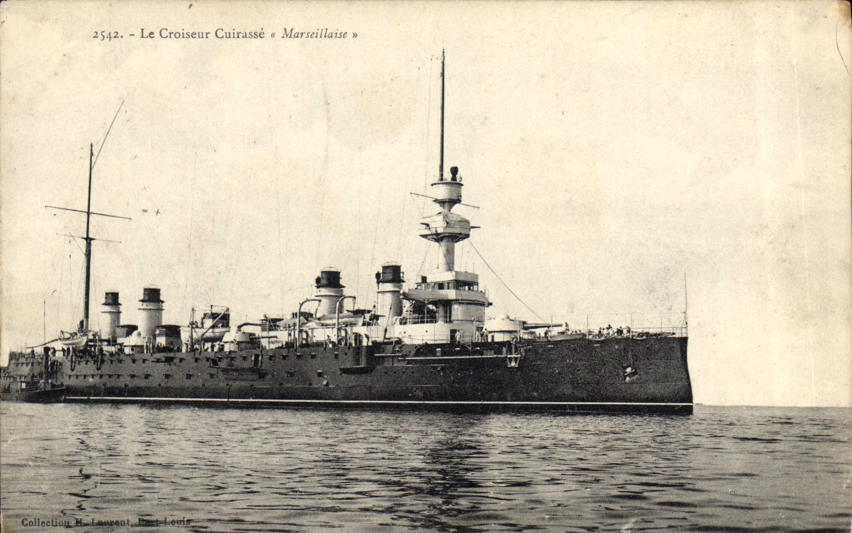 Vintage Postcard Bateau the cruiser armours Marseillaise