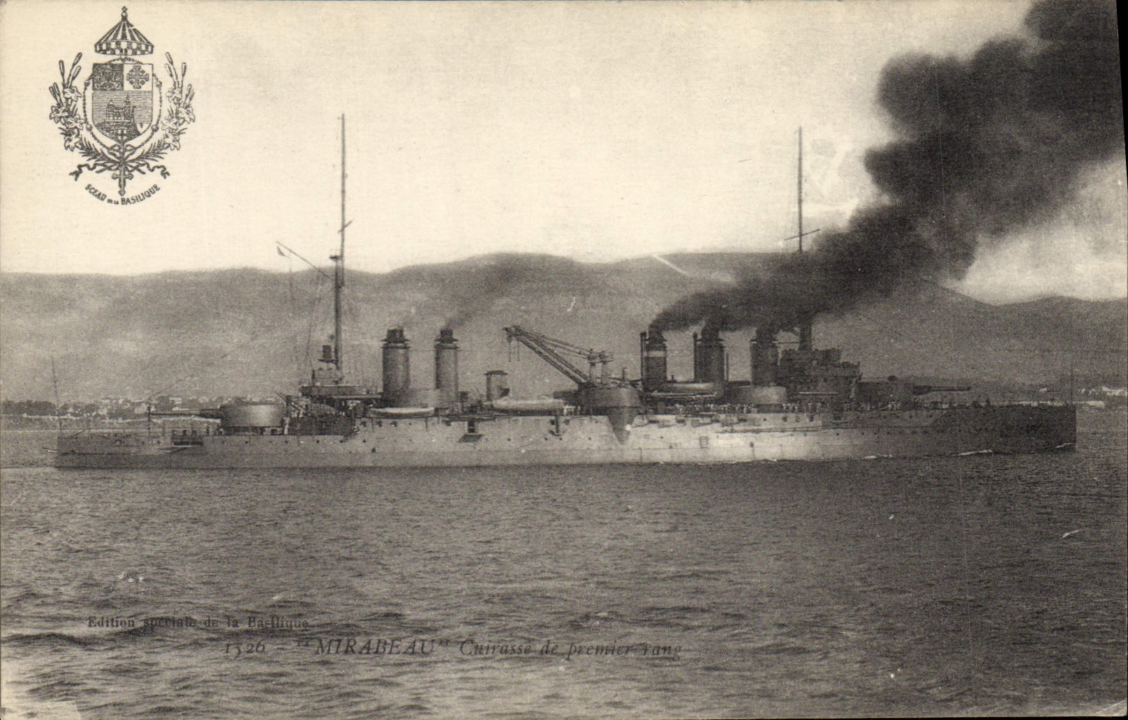 Vintage Postcard Bateau Mirabeau Armours of first rank