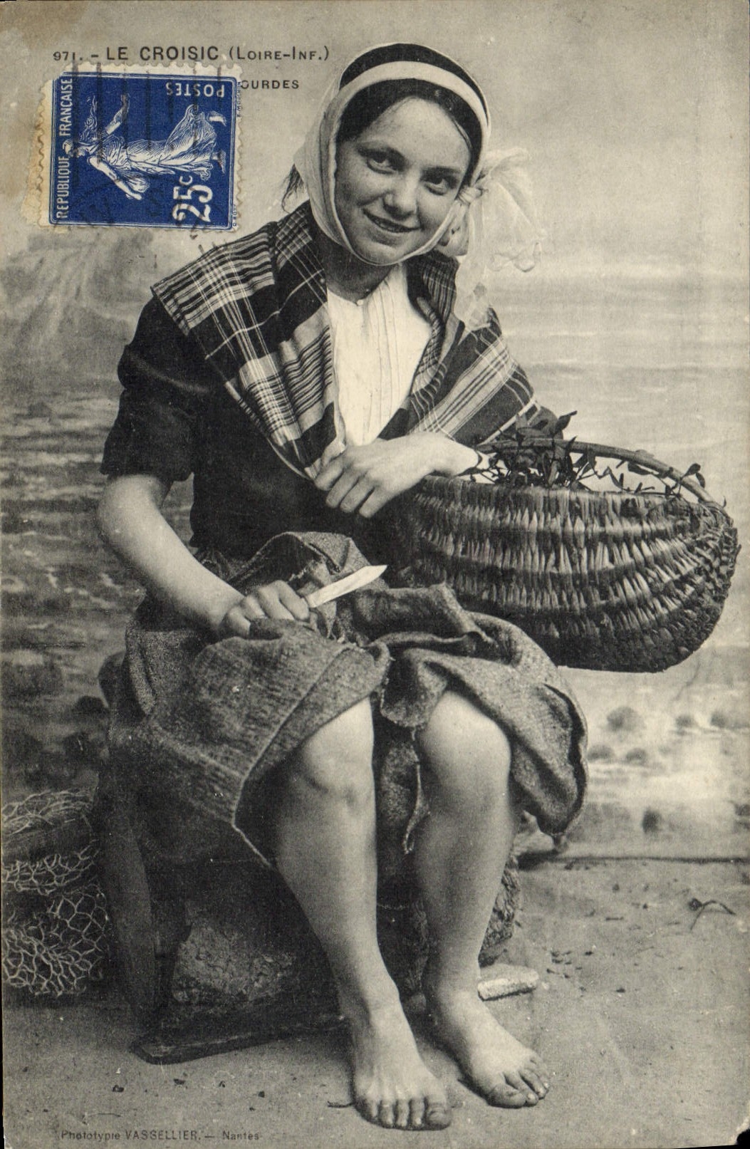 CPA Folklore Le Croisic 