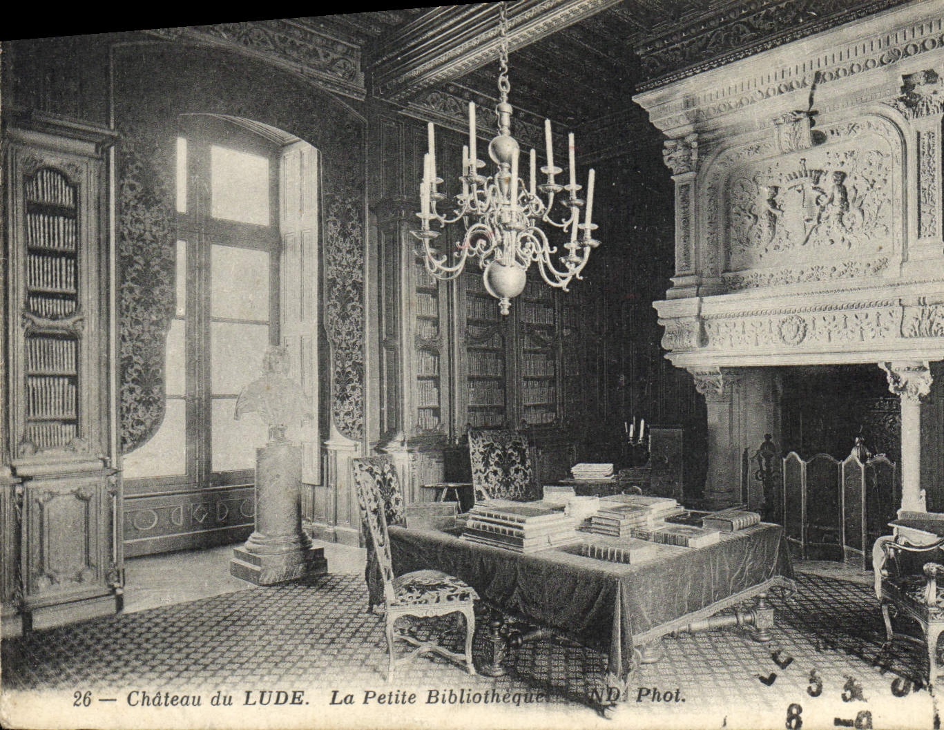 CPA Bibliotheque Chateau de Lude 