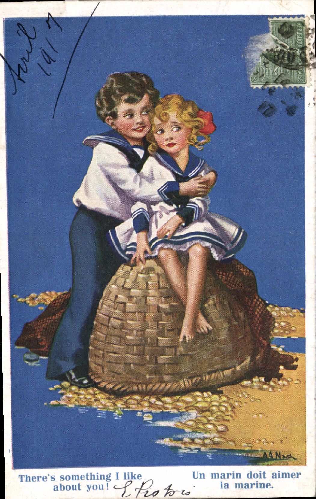 CPA Fantaisie Illustrateur Enfants There's something i like about you ! 