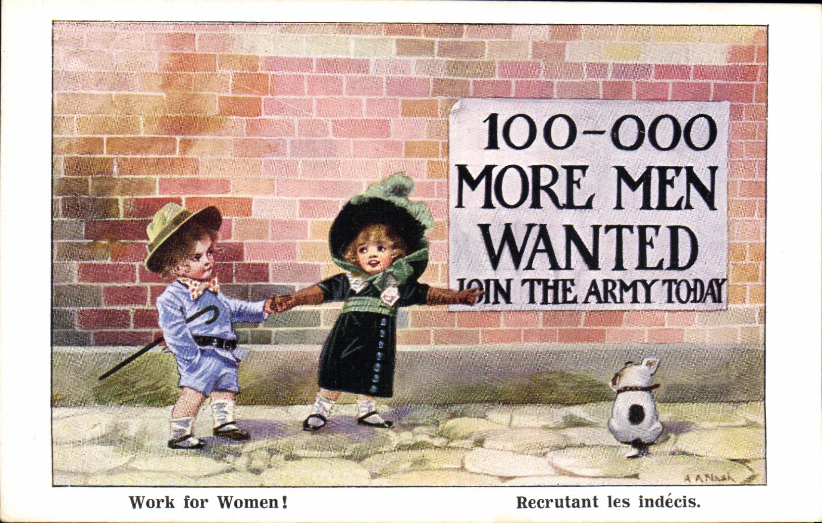 CPA Fantaisie Illustrateur Enfants Work for women !