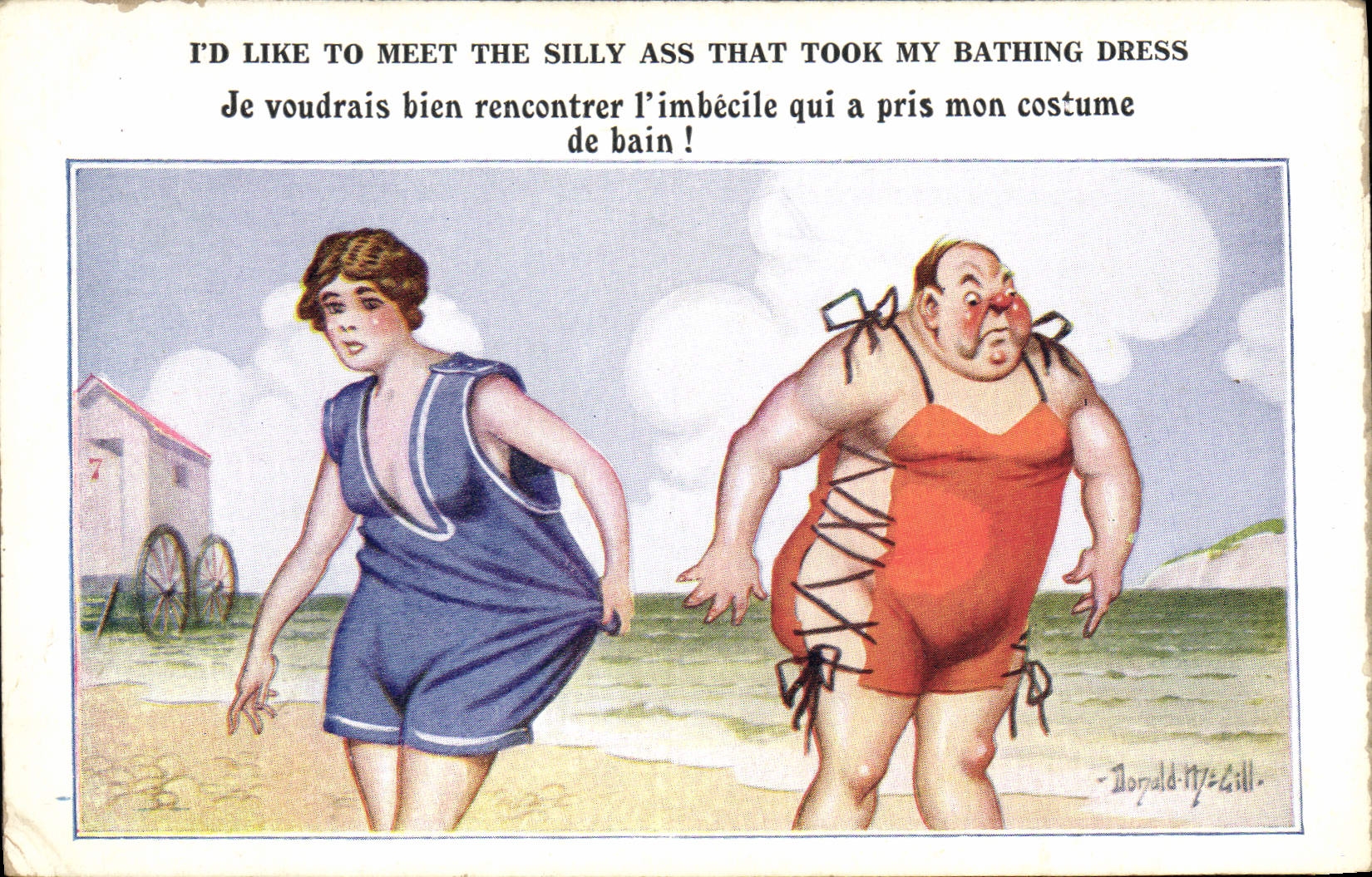 CPA Fantaisie Illustrateur Donald Mc Gill Plage 