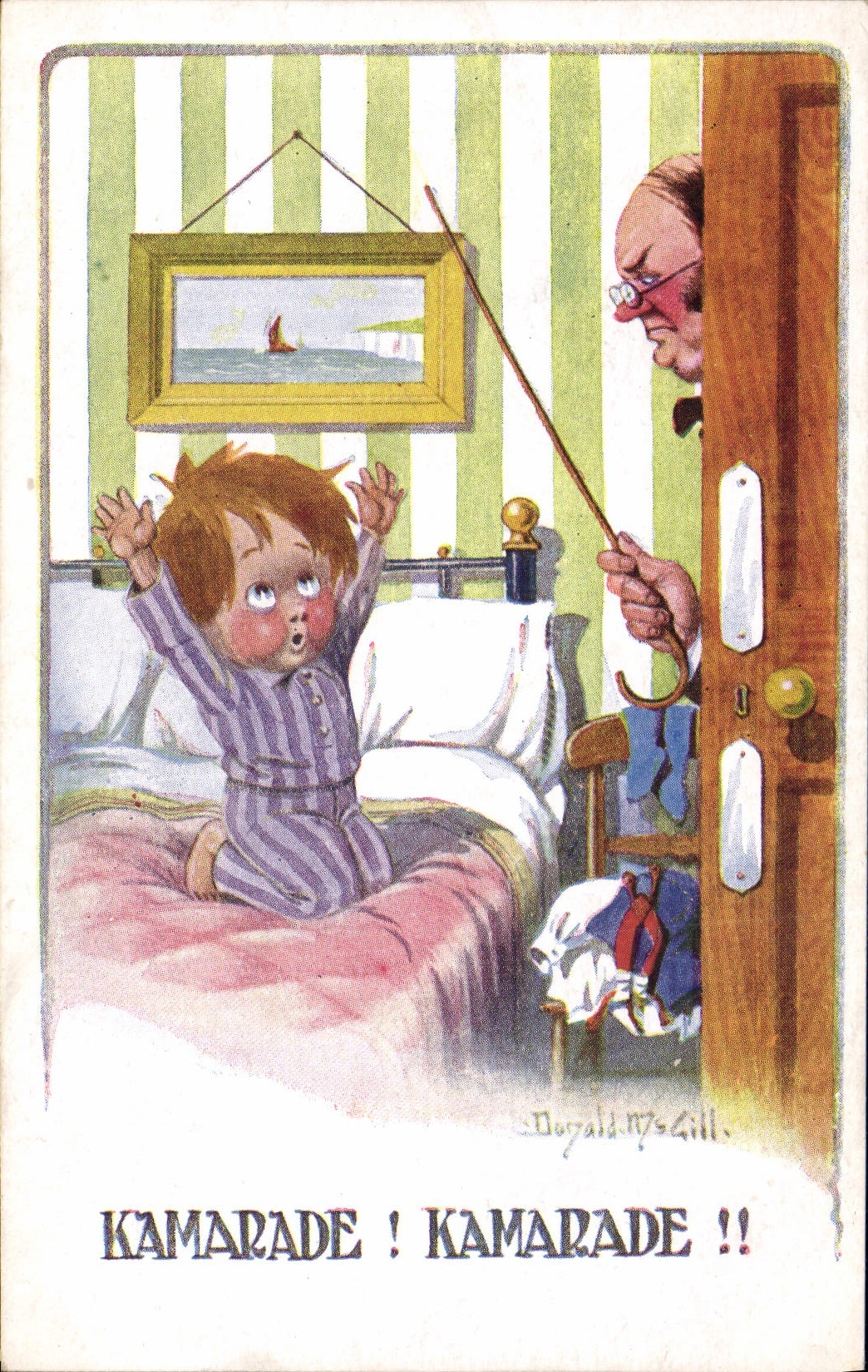 CPA Fantaisie Illustrateur Enfant Donald Mc Gill Kamarade Kamarade