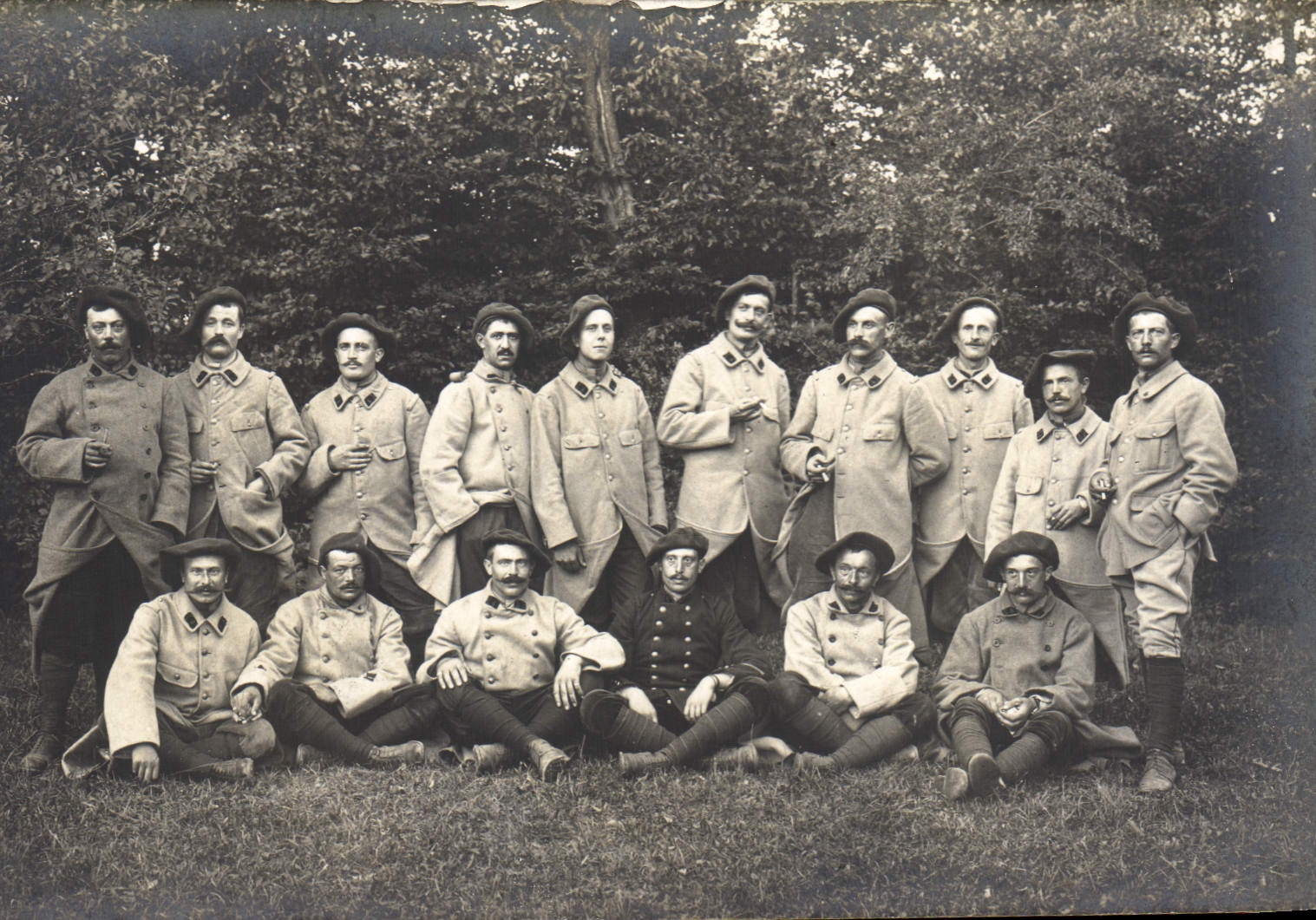 CARTE PHOTO Les Charmes Miremont Vosges Militaria Chasseurs Alpins