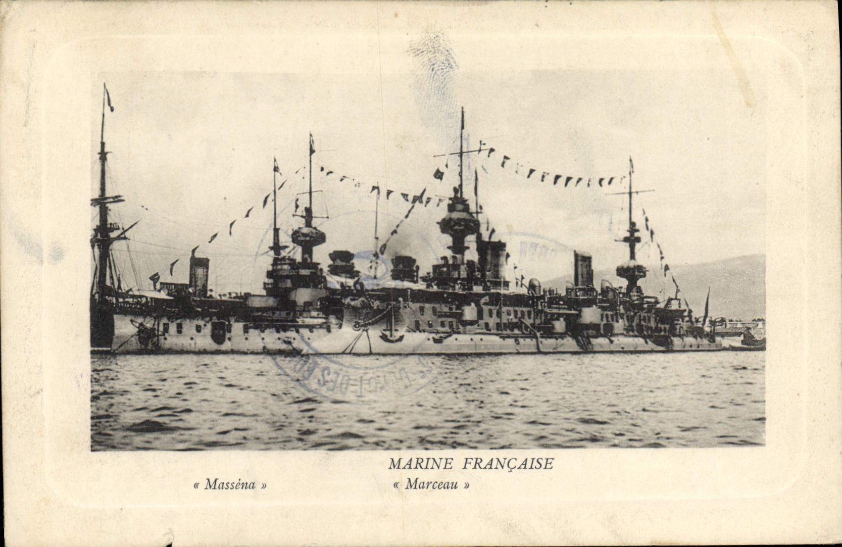 Vintage Postcard Boat Marceau Massena