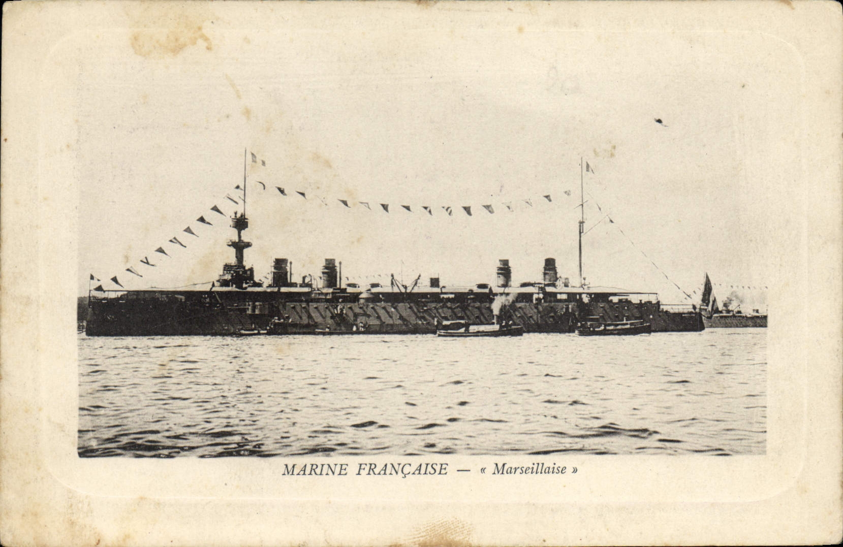 Vintage Postcard Boat Marseillaise