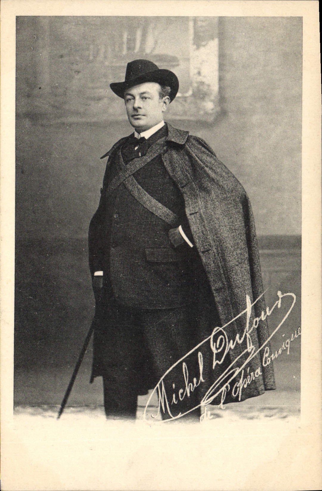 Vintage Postcard Theater Michel Dufour Operated Comic