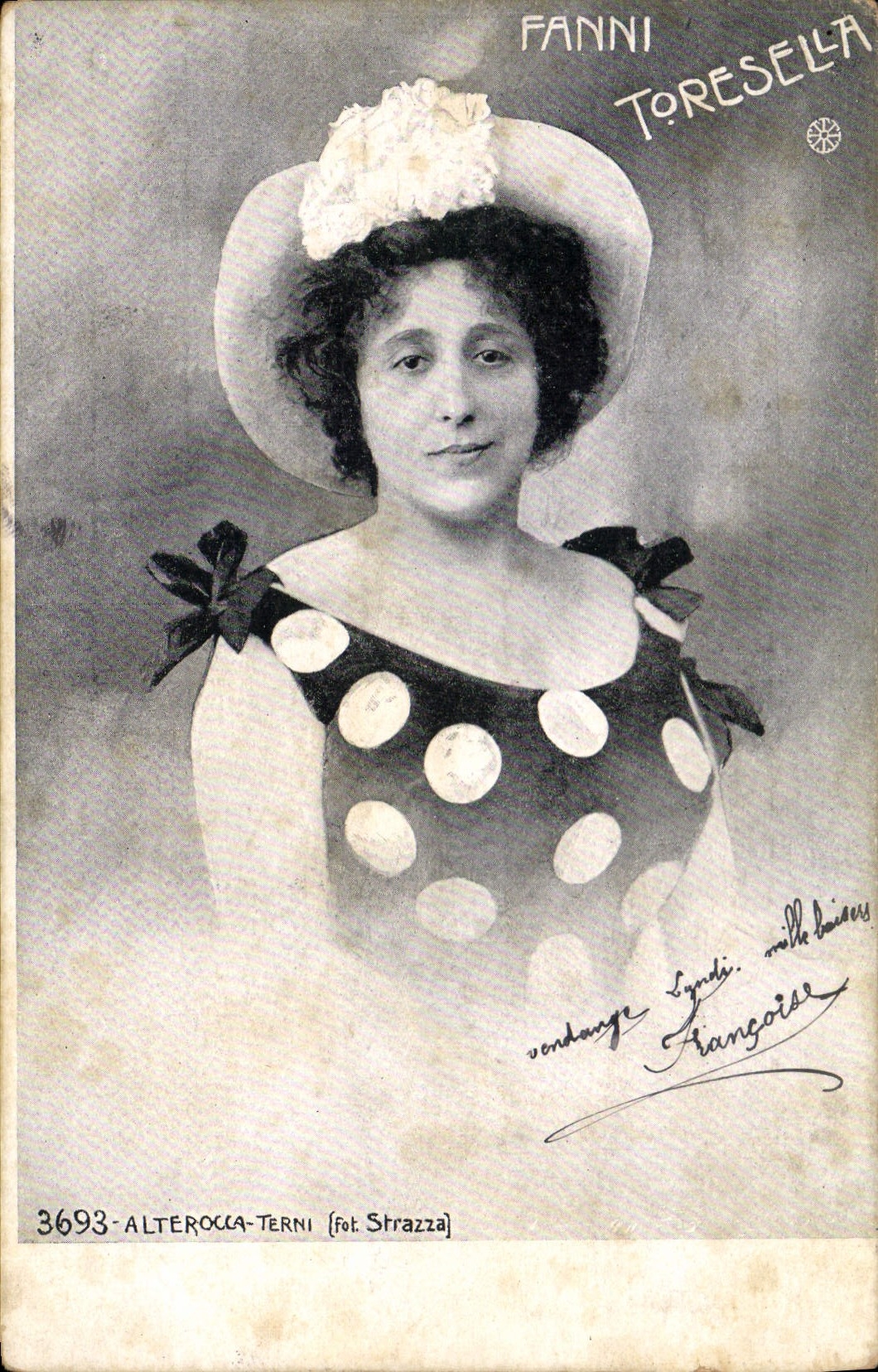 CPA Femme Theatre Fanni Toresella Alterocca Terni 