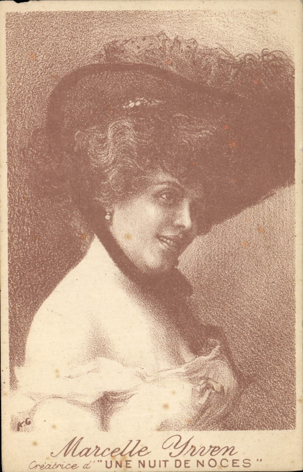 CPA Femme Theatre Marcelle Yrven Une nuit de noces 