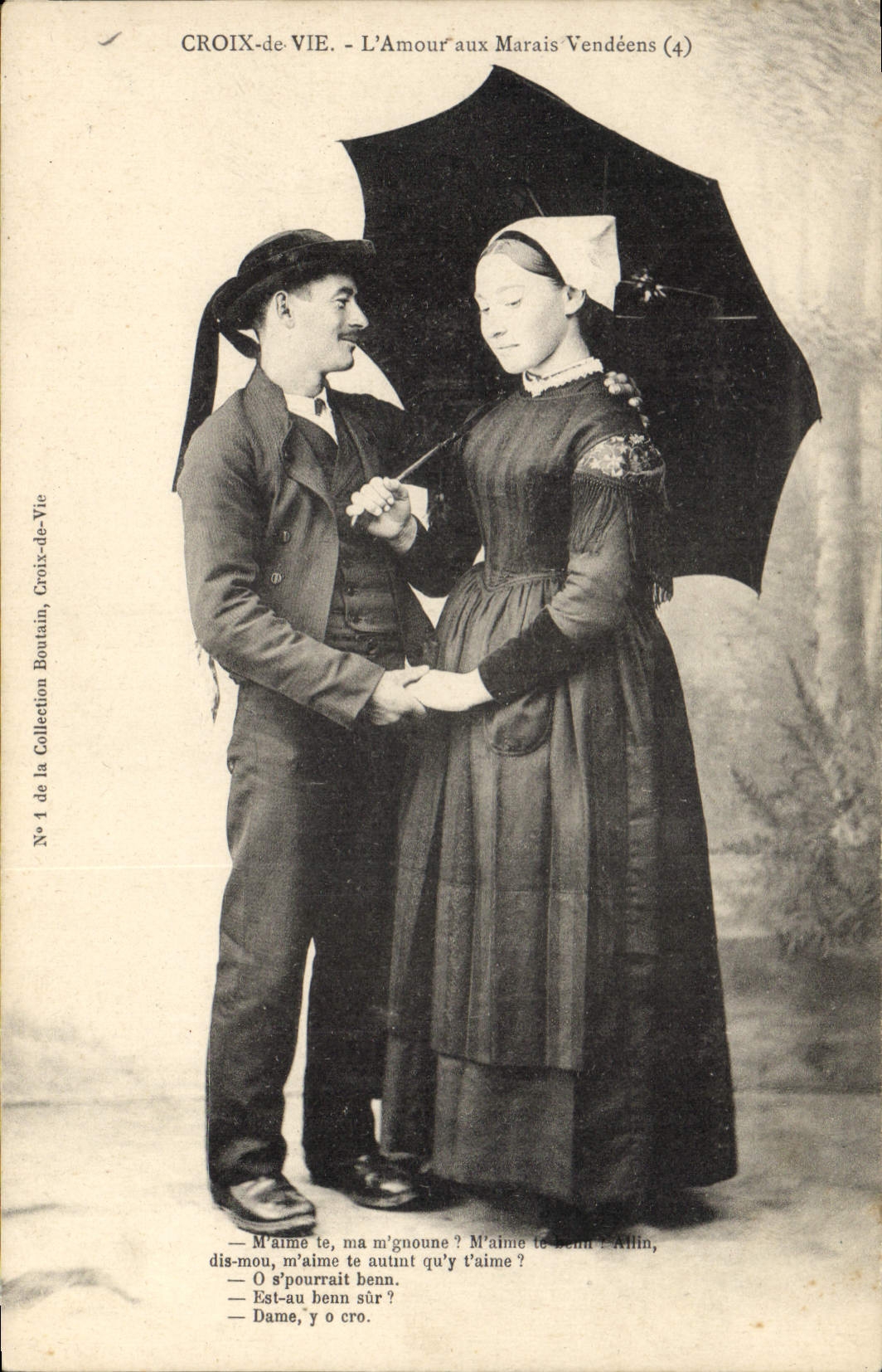 CPA Folklore Croix de Vie L'amour aux Marais Vendeens