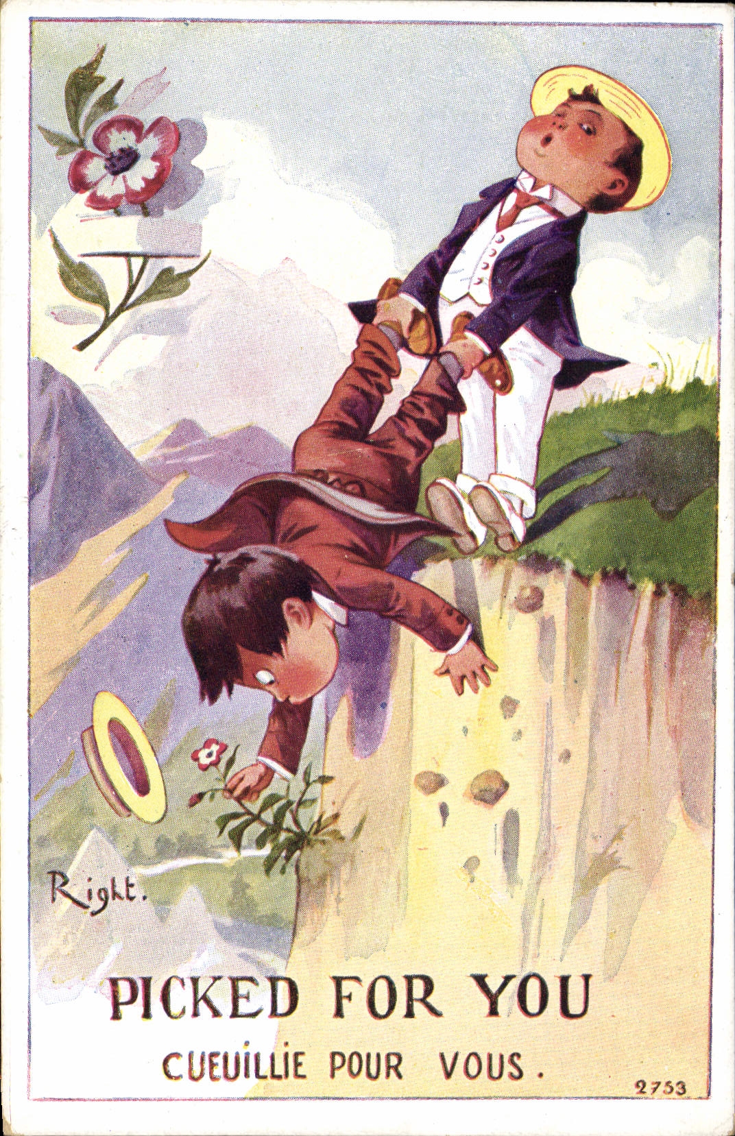 CPA Fantaisie Illustrateur Right Picked for you