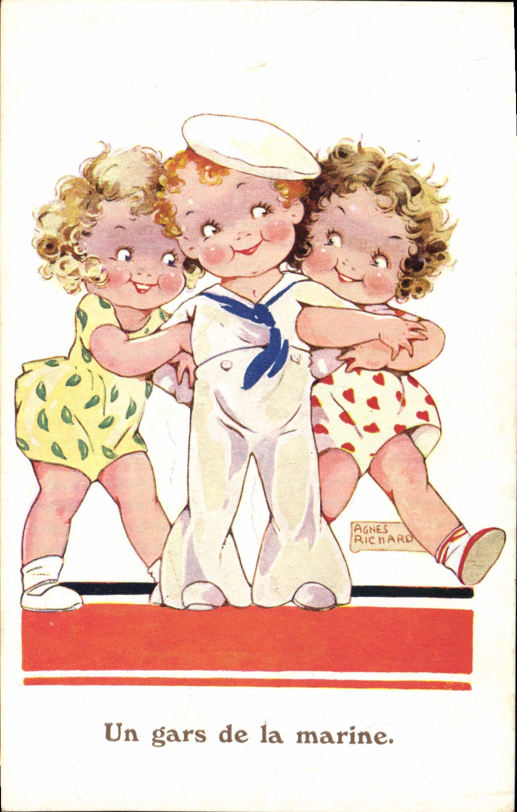 CPA Fantaisie Illustrateur Un gars de la marine Marin