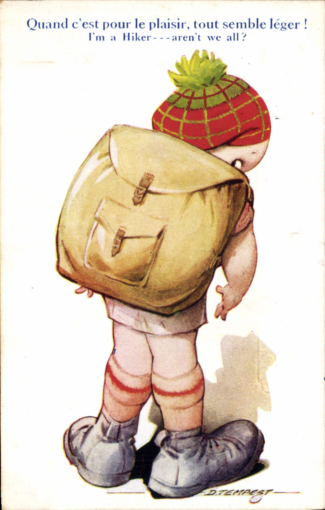 CPA Fantaisie Illustrateur Tempest Enfant Sac a dos