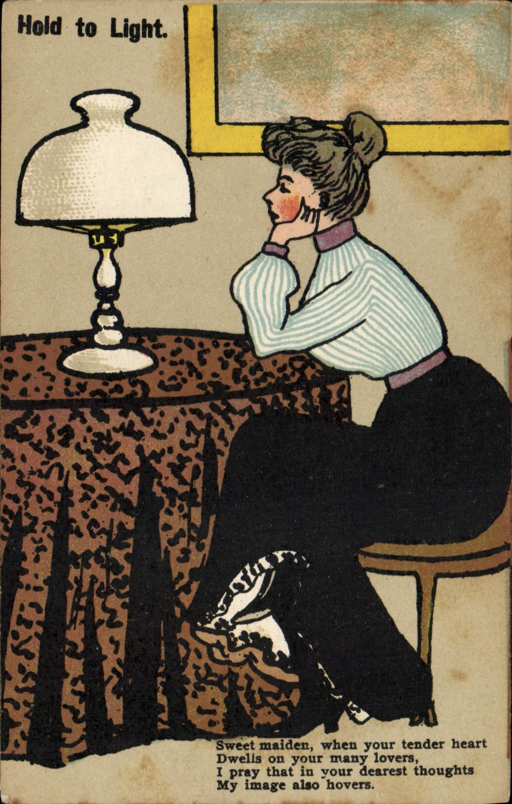 CPA Fantaisie Illustrateur Hold to light