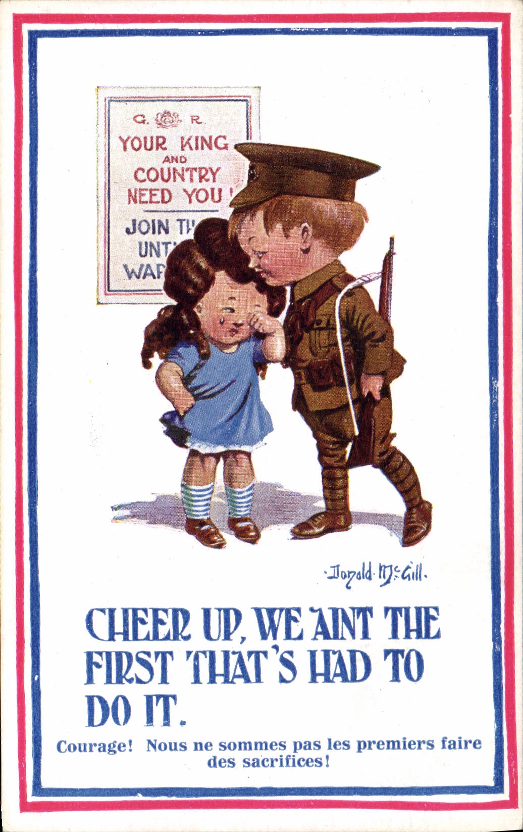 CPA Fantaisie Illustrateur Donald Mc Gill Militaria