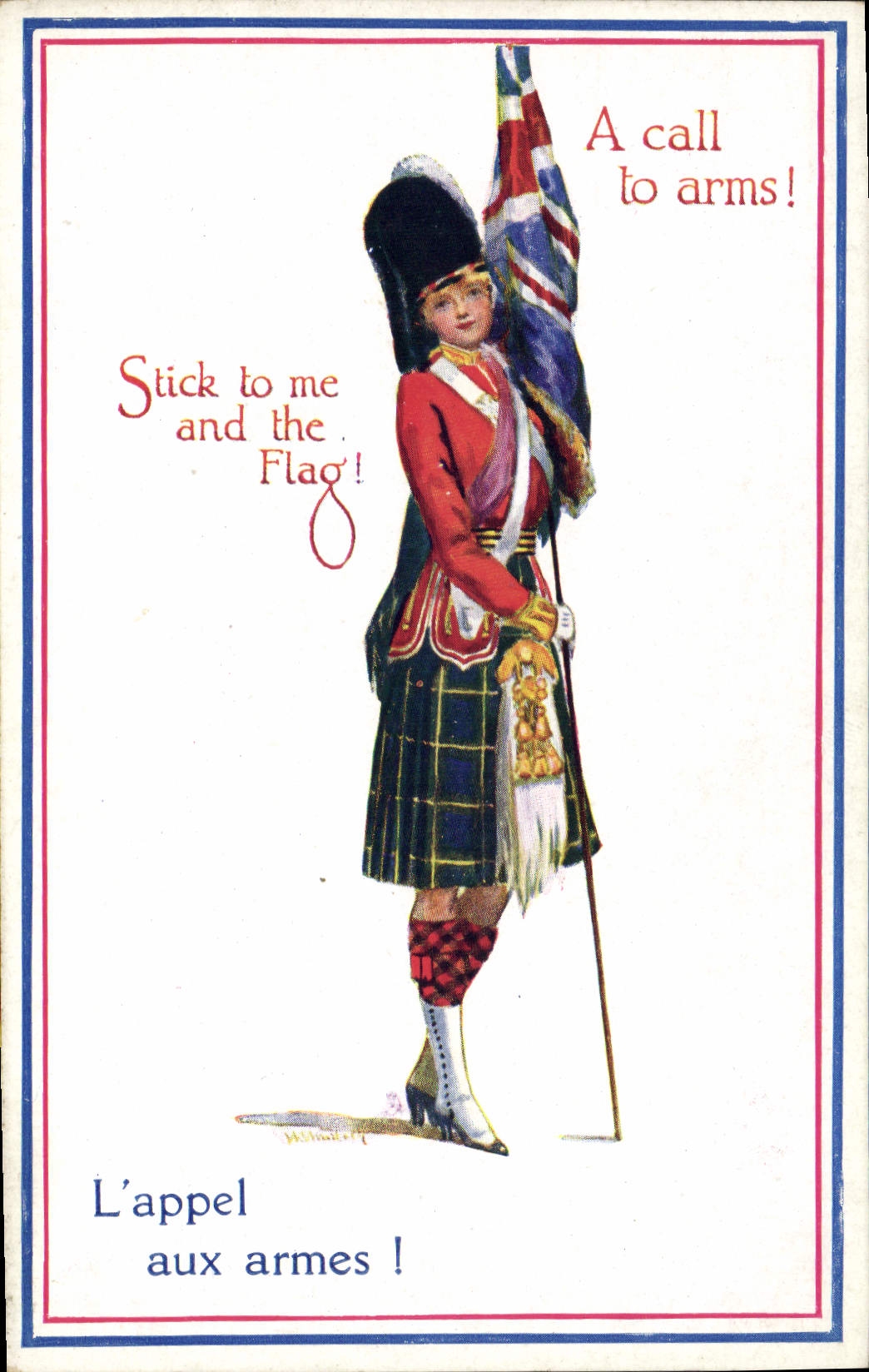 CPA Fantaisie Illustrateur L'appel aux armes Militaria