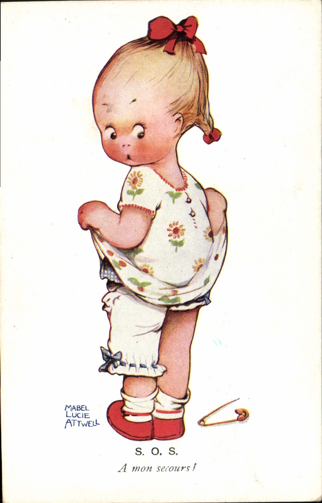 CPA Fantaisie Illustrateur Enfant SOS