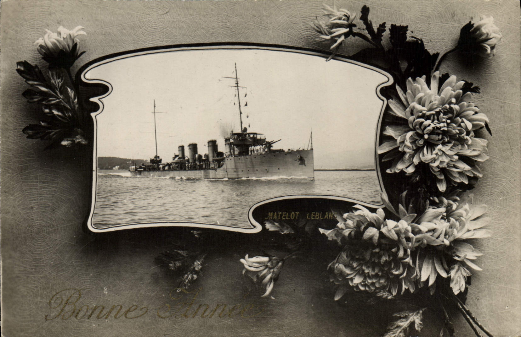 Vintage Postcard Boat Sailor Leblanc