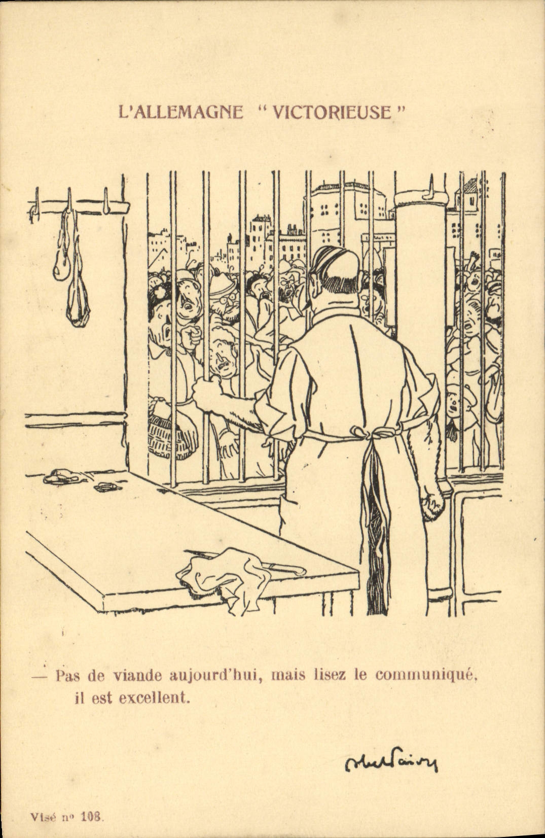 CPA Fantaisie Illustrateur Militaria L'Allemagne victorieuse