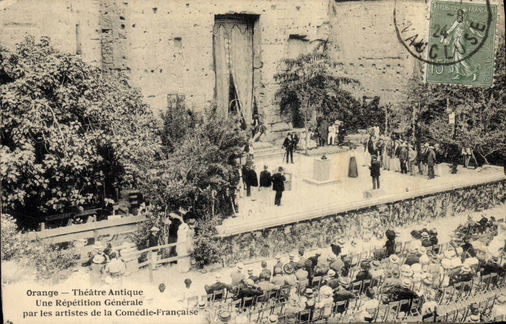 CPA Theatre antique Orange Une repetition generale par les artistes de la Comedie Francaise