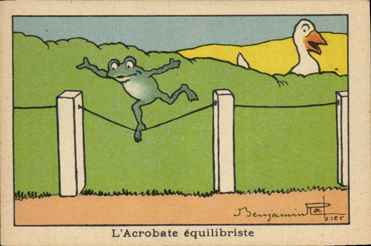 Image the acrobat equilibrist Splashes