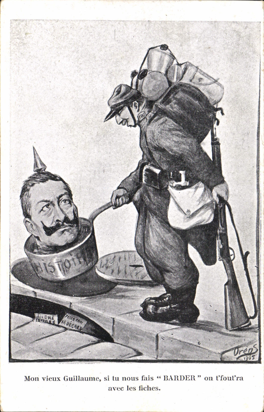 CPA Fantaisie Illustrateur Mon vieux Guillaume Militaria Soldat