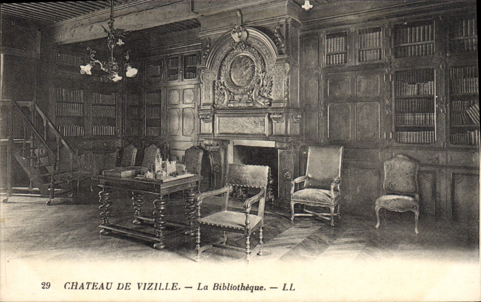 CPA Bibliotheque Chateau de Vizille
