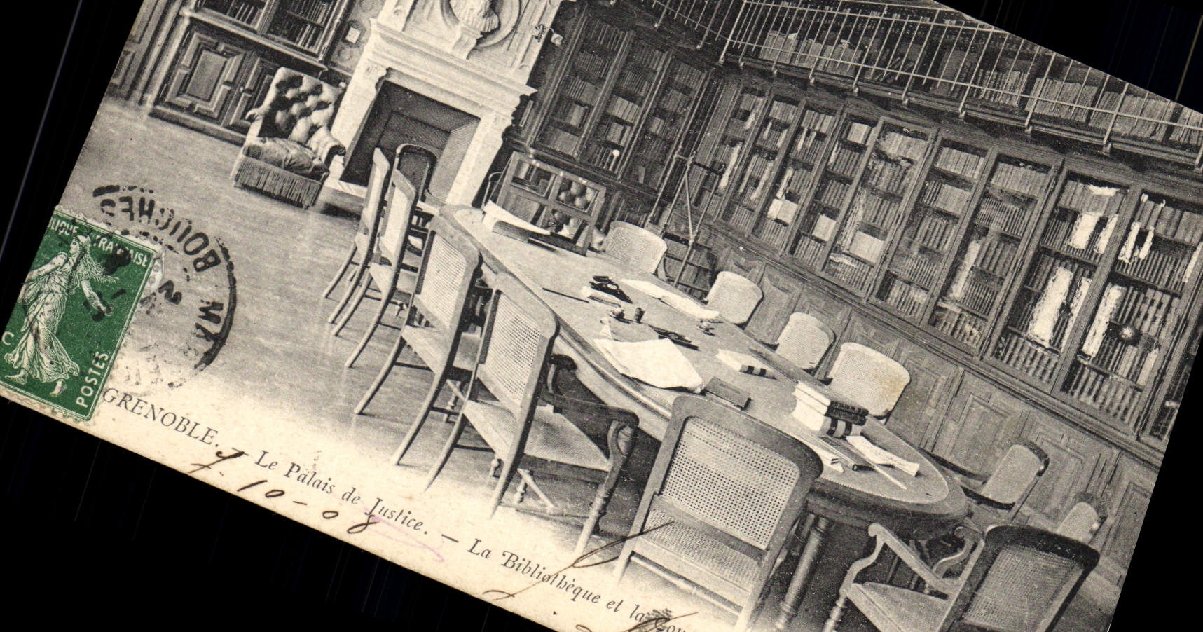 CPA La Bibliotheque et la Cour d'Appel Grenoble Le Palais de Justice