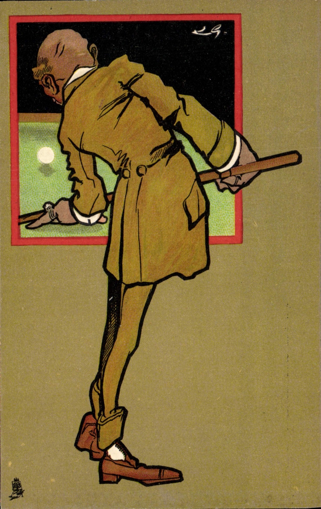 CPA Billard Illustrateur