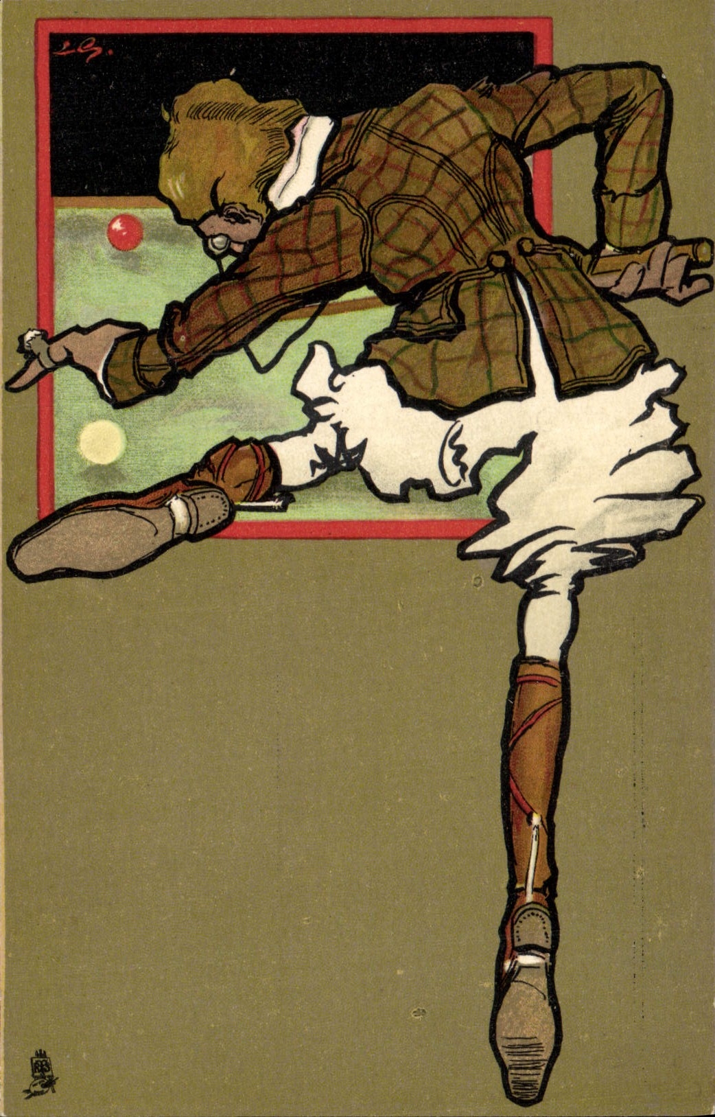 CPA Billard Illustrateur