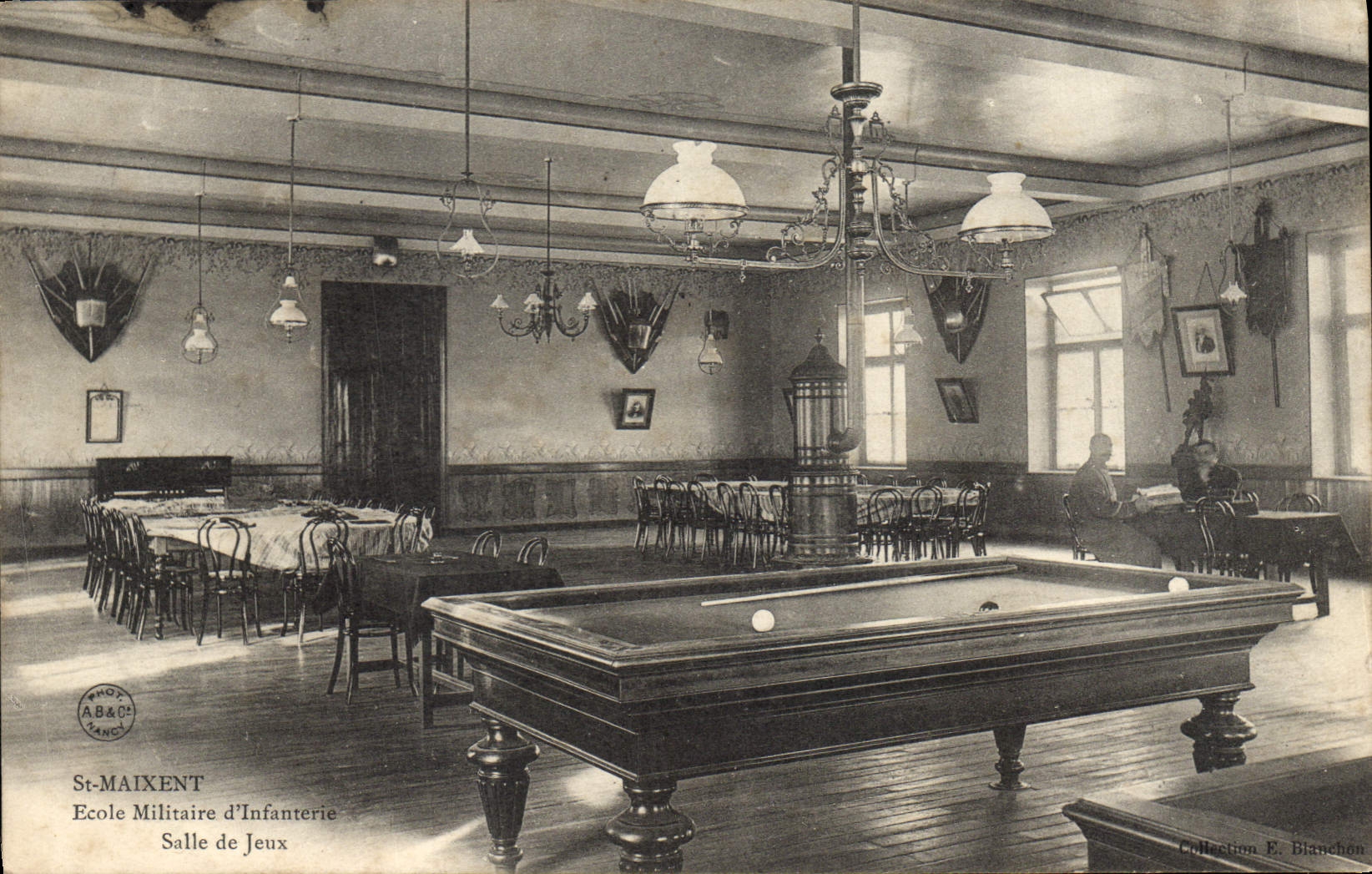 CPA Billard St Maixent Ecole militaire d'infanterie Salle de jeux