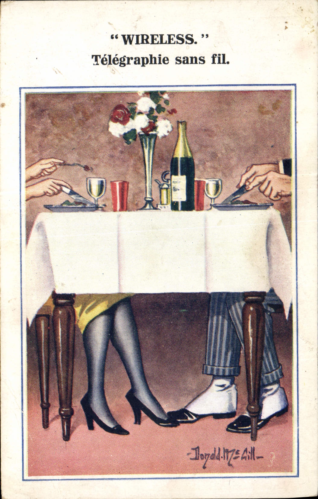 CPA Fantaisie Illustrateur Donald Mc Gill Wireless 