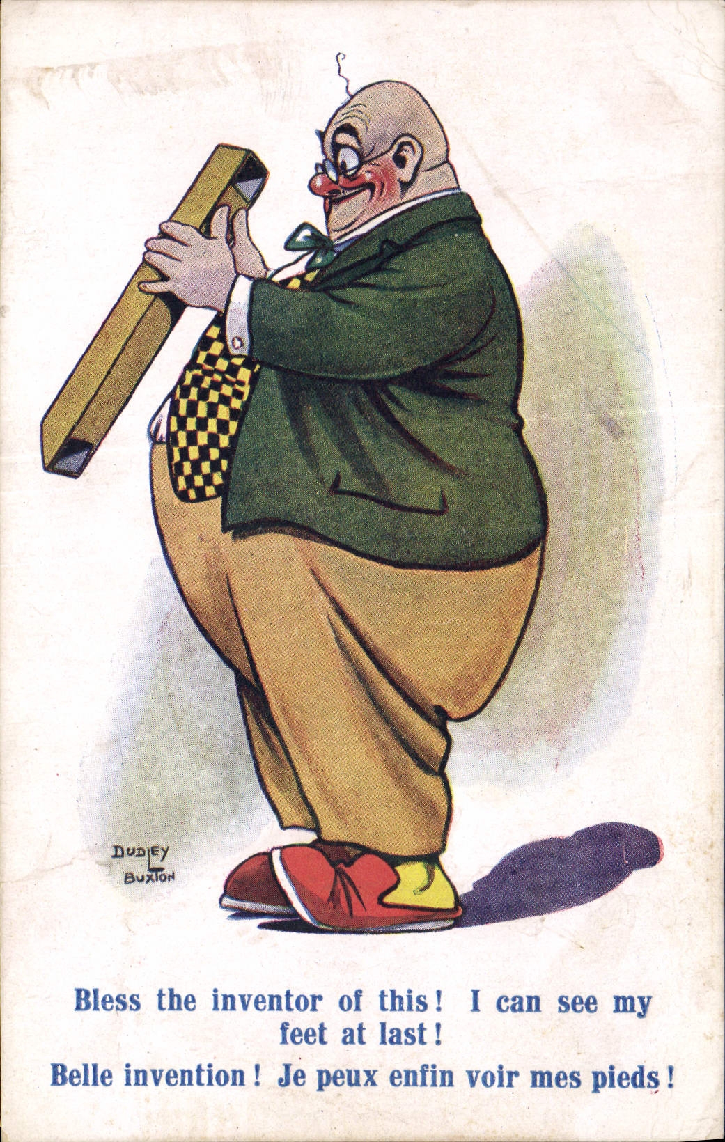 Postal Fantasia Ilustrador Hombre Trigos the inventor