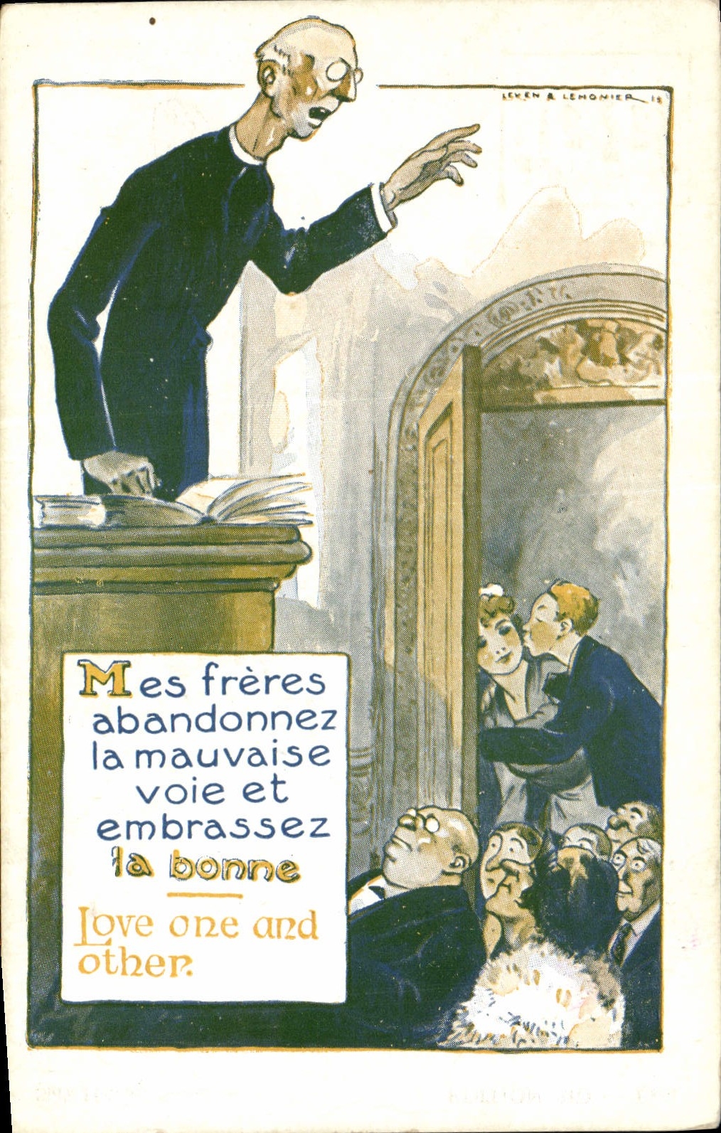 Postal Fantasia Ilustrador Amor one and other