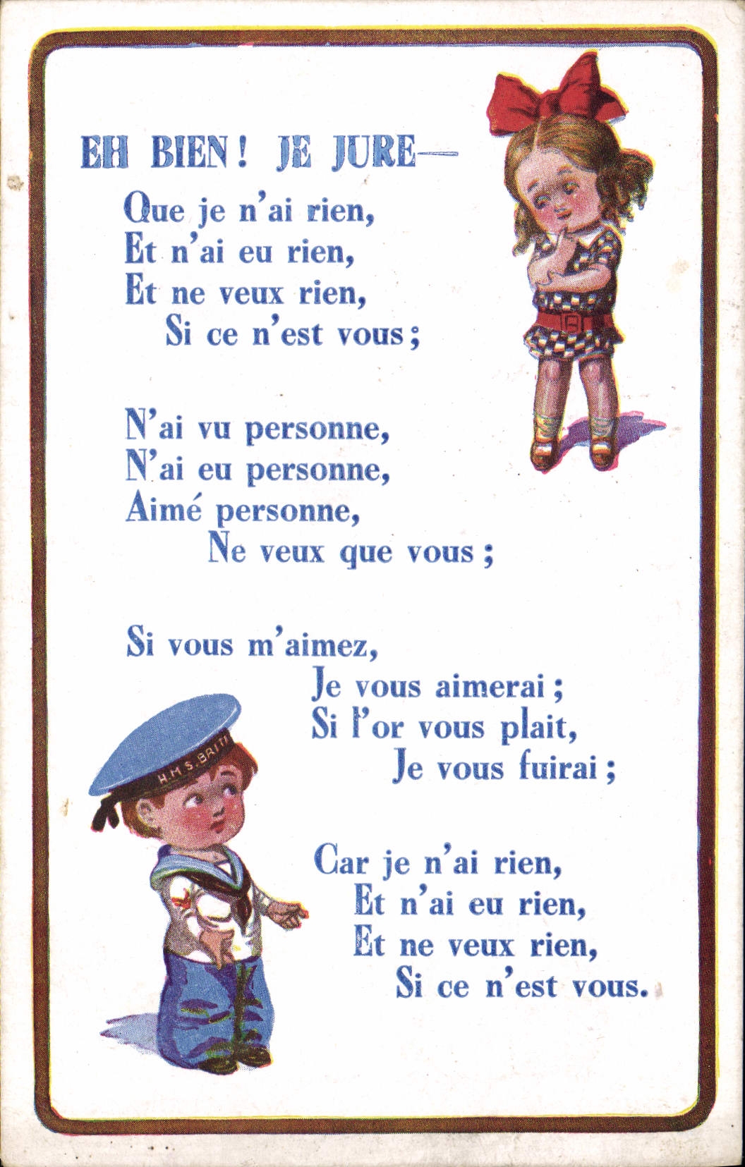 Postal Fantasia Ilustrador Niños Marin