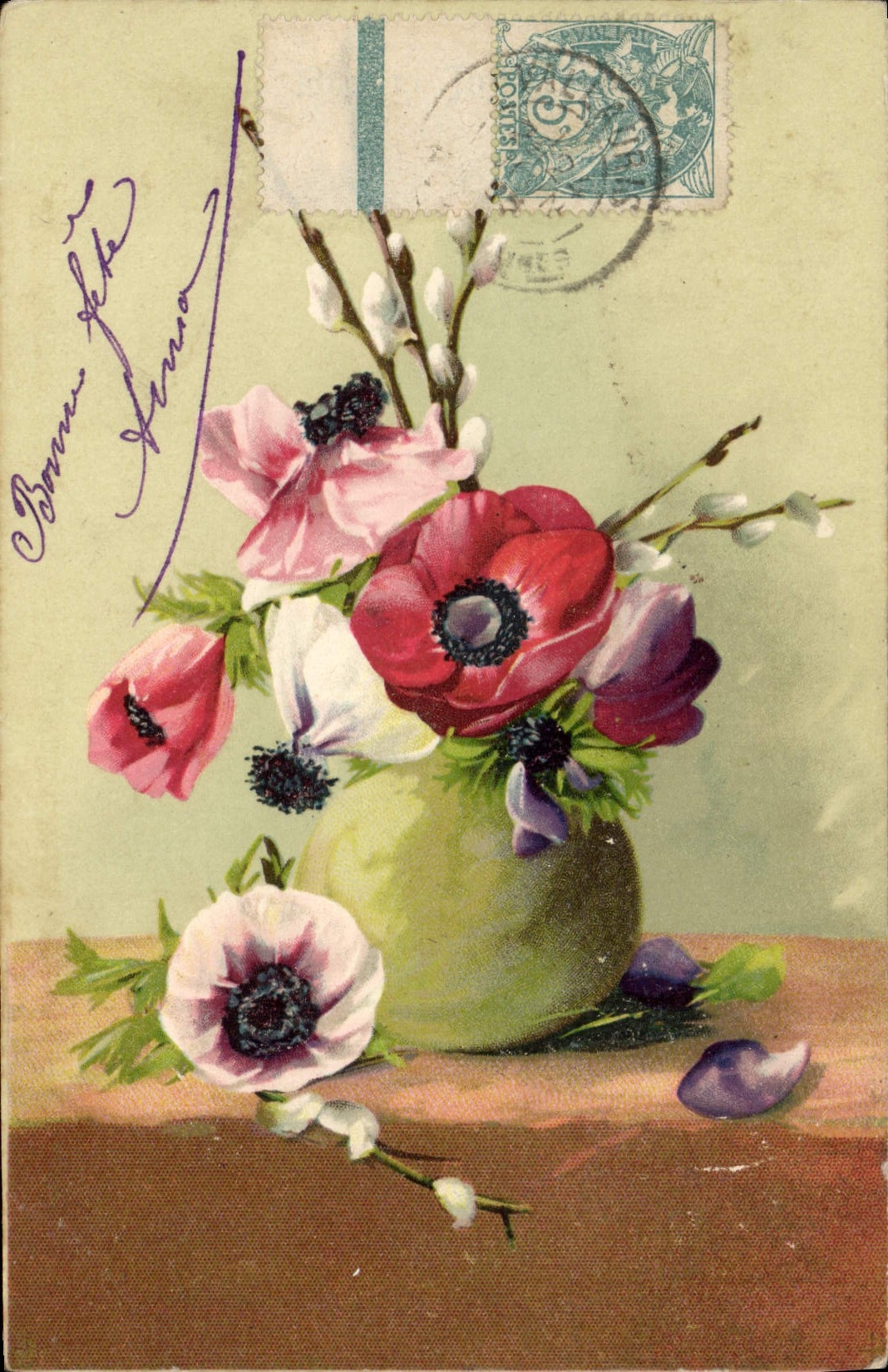 CPA Fantaisie Fleurs 