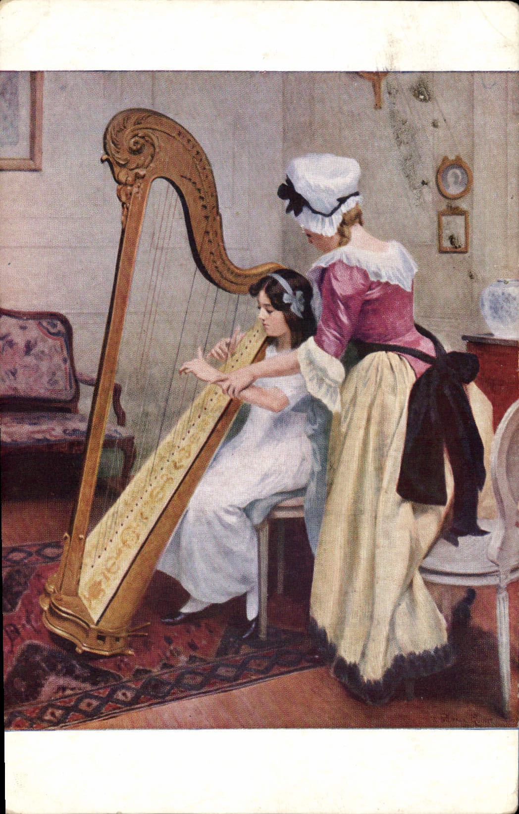 CPA Philippar Quinet La lecon de harpe 