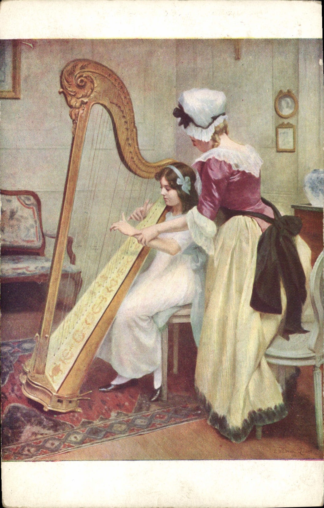 CPA Philippar Quinet La lecon de harpe 