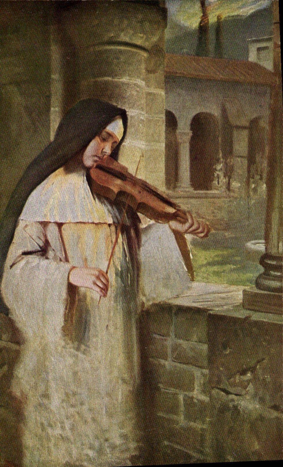 CPA Religieuse Violon 