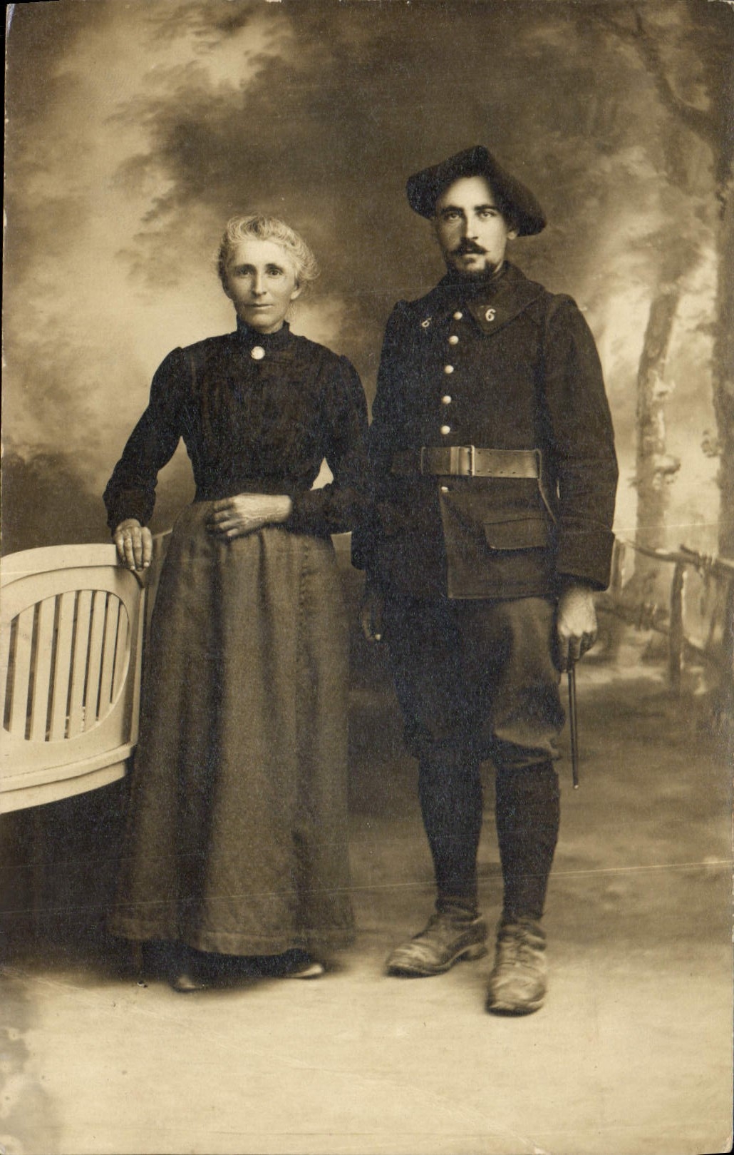 CHART PHOTO Militaria (n°6 on the collar) Alpine hunters