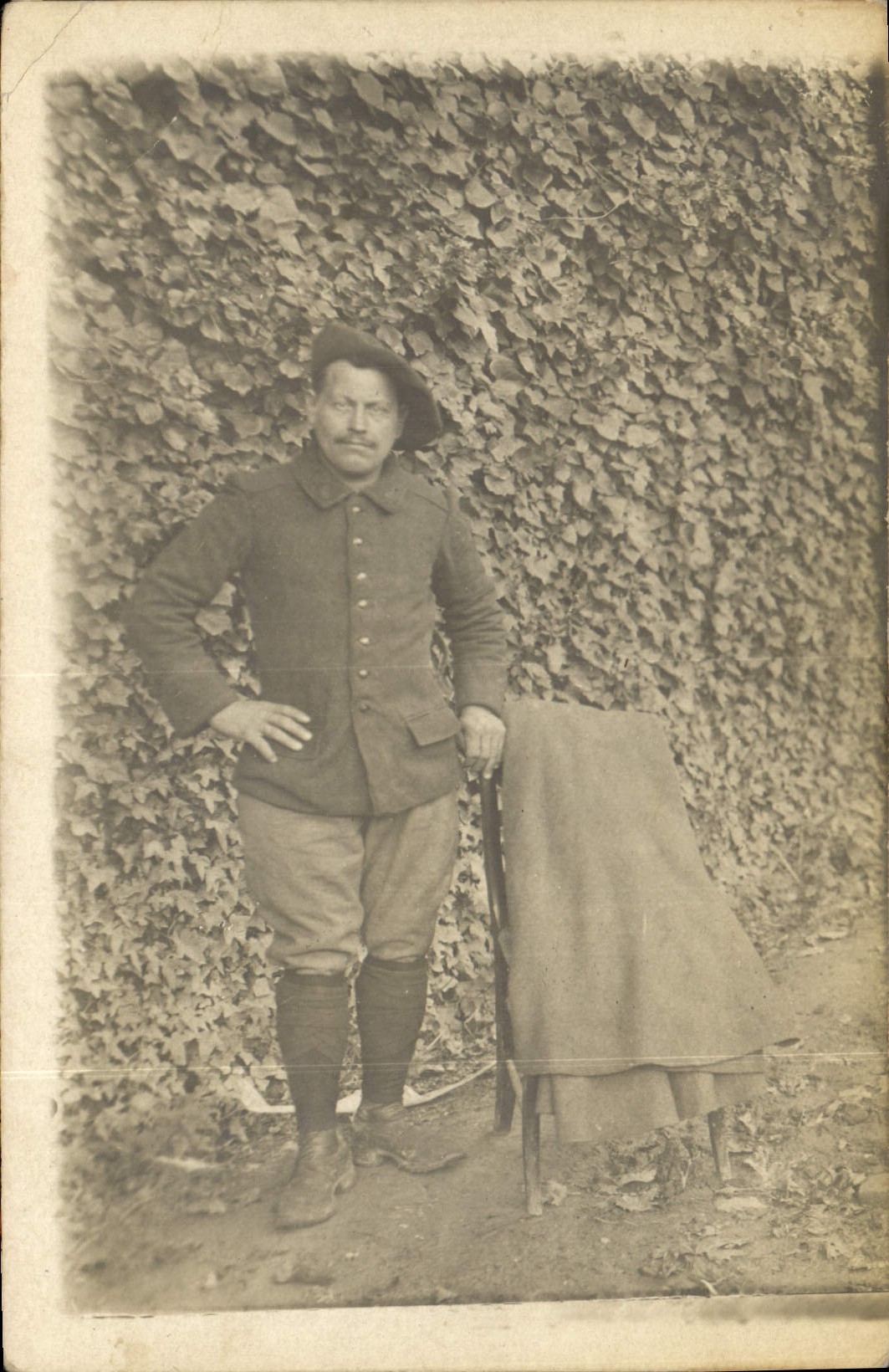 CARTE PHOTO Militaria Chasseurs Alpins