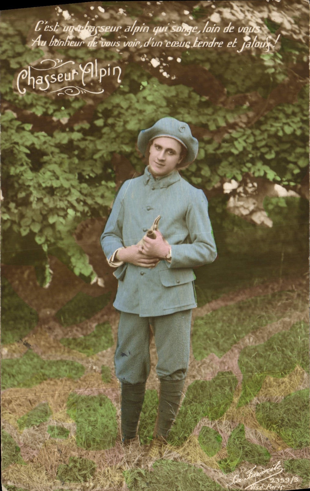 CPA Militaria Chasseurs Alpins 